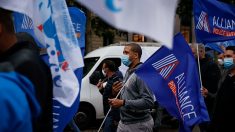 Manifestation de  plusieurs syndicats de policiers à Paris