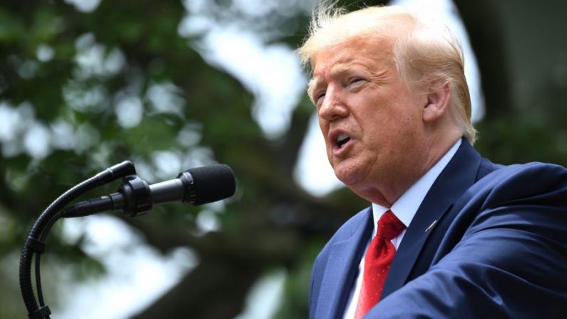 Le président américain Donald Trump s'exprime lors de la signature d'un décret sur la réforme de la police, dans la roseraie de la Maison-Blanche à Washington, le 16 juin 2020. (Saul Loeb/AFP via Getty Images) 