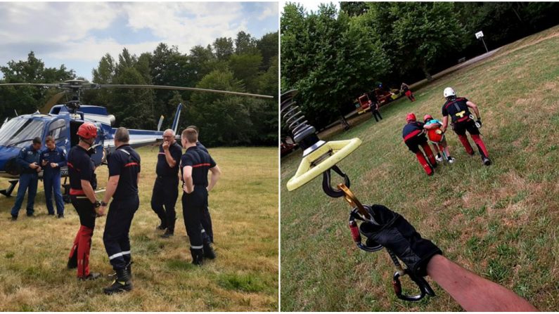 Les gendarmes du DAG d’Égletons sont intervenus avec les pompiers du Grimp pour prendre en charge deux estivants présentant de multiples piqûres de frelons au niveau du crâne. Crédit : Gendarmerie de la Corrèze. 