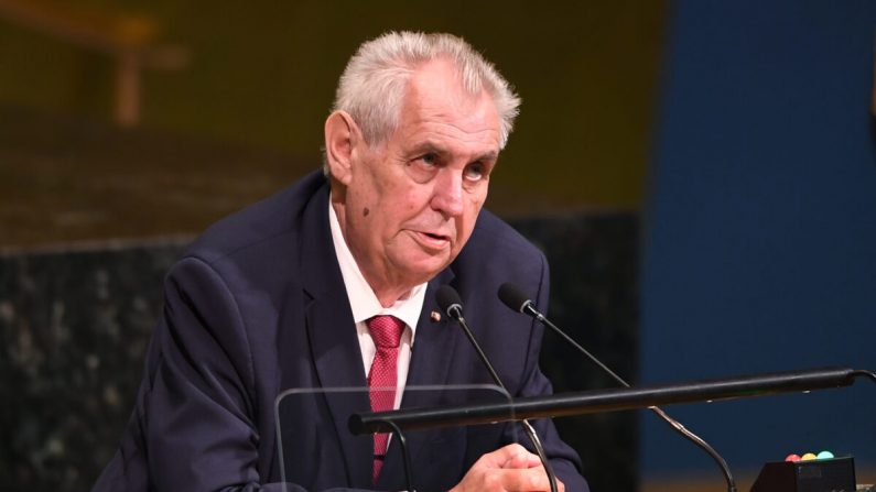 Milosh Zeman, président de la République tchèque, s'adresse à la 72e session de l'Assemblée générale des Nations unies à New York, le 19 septembre 2017. (Don Emmert/AFP/Getty Images)