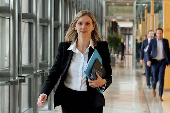 La ministre de la Transition énergétique Agnès Pannier-Runacher. (Photo : ERIC PIERMONT/AFP via Getty Images)