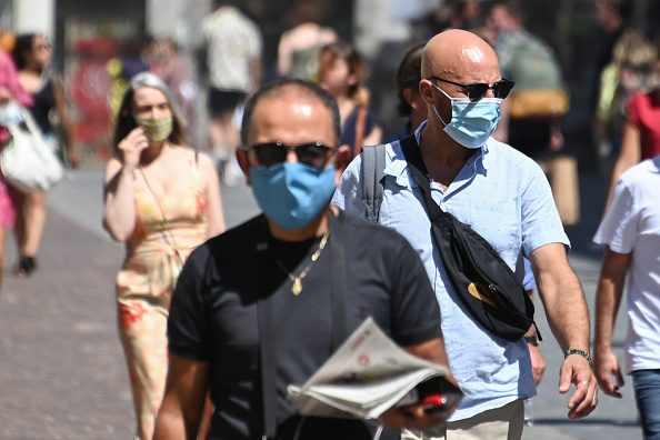 Dans une rue de Lille, dans le nord de la France, le 30 juillet 2020. 
(Photo : DENIS CHARLET/AFP via Getty Images)