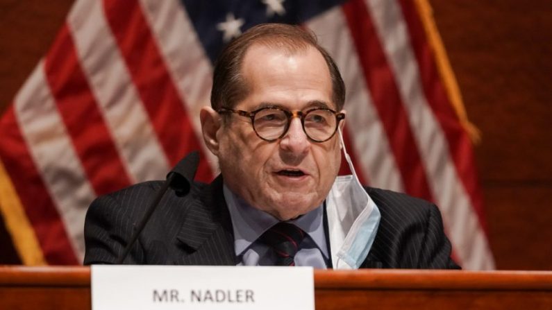 Le président de la commission judiciaire de la Chambre des représentants, Jerrold Nadler (Démocrate, New York), fait une déclaration introductive lors d'une audition sur les réformes des pratiques policières nationales à Washington, le 17 juin 2020. (Greg Nash-Pool/Getty Images) 