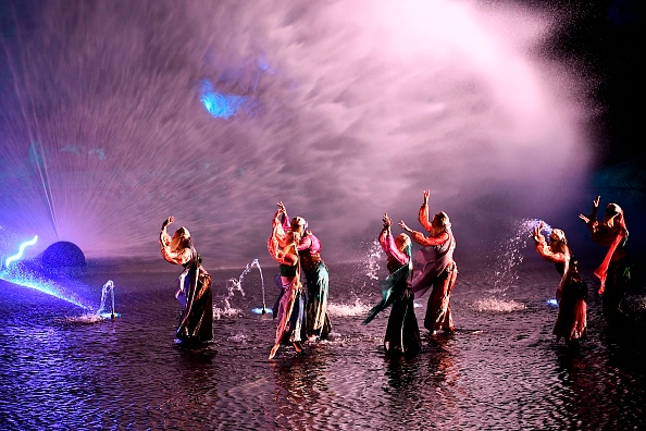 Présentation d'ouverture du parc d'attractions Le Puy du Fou Espagne, le 30 août 2019 à Tolède.     (Photo : PIERRE-PHILIPPE MARCOU/AFP via Getty Images)