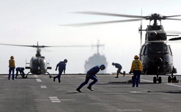 -Illustration- Exercices militaires en Méditerranée sur le porte-hélicoptère français, la France a averti la Turquie que : « le respect du droit international doit être la règle et non l'exception ». Photo STRINGER / AFP via Getty Images.