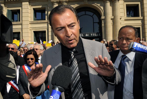 Lionnel Luca, maire de Villeneuve-Loubet, à Canne, en 2010. (Photo ANNE-CHRISTINE POUJOULAT/AFP via Getty Images)