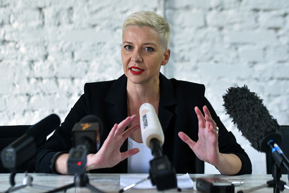 -Maria Kolesnikova, une alliée de Svetlana Tikhanovskaya, a été arrêtée ce lundi matin. - Photo par Sergei GAPON / AFP via Getty Images.