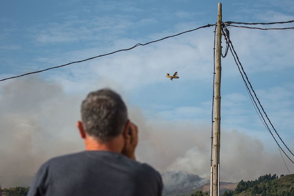 Un incendie faisait rage dans un dépôt de munitions de la région russe de Riazan en Russie, entraînant l'évacuation d'une dizaine de villages.        (Photo : DESIREE MARTIN/AFP via Getty Images)