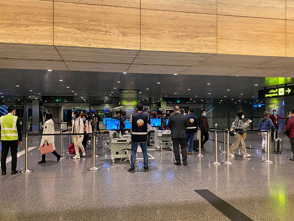 L'aéroport international de Doha au Qatar. (Photo : STR/AFP via Getty Images)