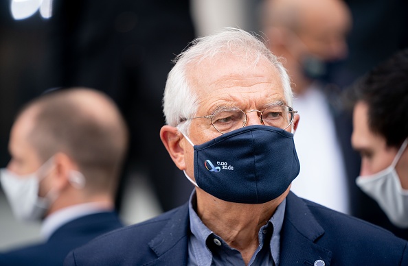 Josep Borrell, représentant des affaires étrangères de l'UE, se trouve au ministère des Affaires étrangères de Berlin le 28 août 2020 à Berlin, en Allemagne. (Photo : Kay Nietfeld - Pool / Getty Images)