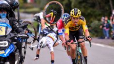 [Vidéo] Tour des Flandres: Julian Alaphilippe percute une moto et chute