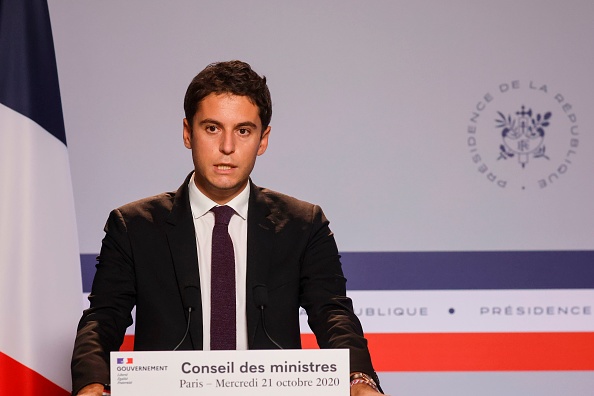 Le porte-parole du gouvernement Gabriel Attal.  (Photo : LUDOVIC MARIN/AFP via Getty Images)