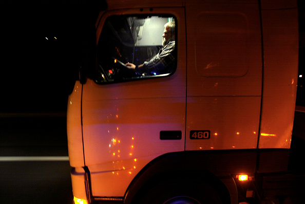 Les syndicats de routiers ont obtenu l'ouverture de 250 relais routiers. (Photo : JOEL ROBINE/AFP via Getty Images)