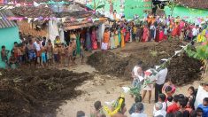 Bataille de bouses de vache pour la fête d’un village indien