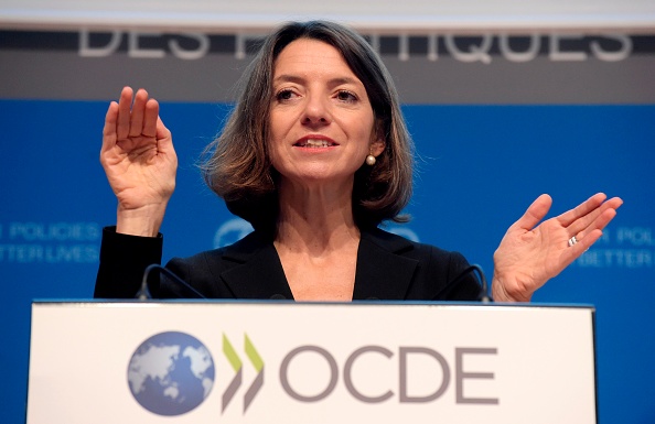 La cheffe économiste de l'OCDE Laurence Boone.     (Photo : ERIC PIERMONT/AFP via Getty Images)