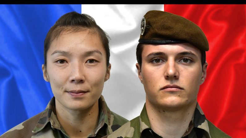 Engagés dans le cadre de l'opération Barkhane, le sergent Yvonne Huynh et le brigadier Loïc Risser du 2e régiment de hussards sont décédés dans la région de Ménaka suite à l'explosion d'un engin explosif improvisé sur leur véhicule blindé léger. (crédit photo www.defense.gouv.fr/)