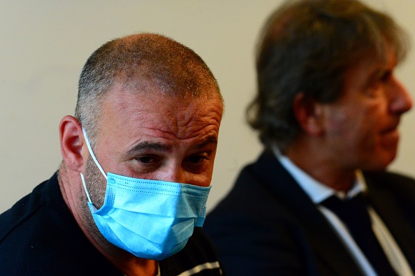 Christophe Ellul, compagnon d'Elisa Pilarski et propriétaire du chien Curtis. (Photo MEHDI FEDOUACH/AFP via Getty Images)