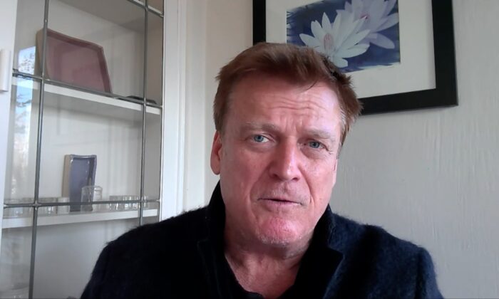 Patrick Byrne dans une interview réalisée dans le cadre de l'émission « Focus Talk » de la chaîne de télévision NTD, dont la première a eu lieu le 11 janvier 2021. (Avec l'aimable autorisation de NTD Television)