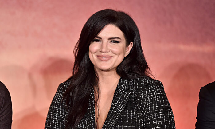 L'actrice Gina Carano du film "The Mandalorian" de Lucasfilm lors de la journée mondiale de la presse Disney+ à Los Angeles, Californie, le 19 octobre 2019. (Alberto E. Rodriguez/Getty Images pour Disney)
