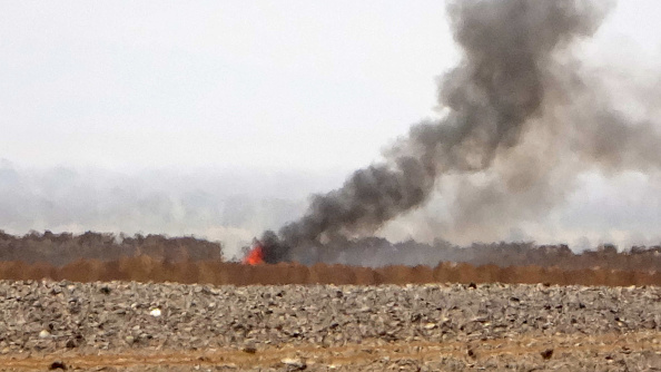 -Des affrontements entre les forces fidèles au gouvernement et les combattants rebelles houthis à environ 50 kilomètres de Marib, le 11 février 2021. Photo par - / AFP via Getty Images.