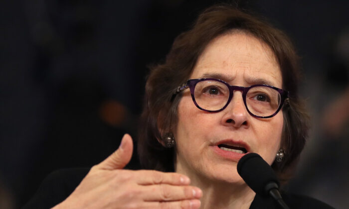 Pamela Karlan, de l'université de Stanford, témoigne devant la commission judiciaire de la Chambre des représentants dans le Longworth House Office Building au Capitole le 4 décembre 2019. (Chip Somodevilla/Getty Images)