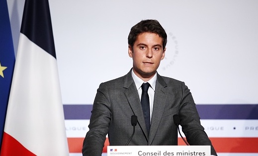 Le porte-parole du gouvernement Gabriel Attal. (Photo : AFP via Getty Images)