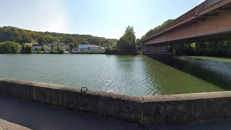 Rivière l’Oise à Creil (dans l’Oise) (Google Maps)