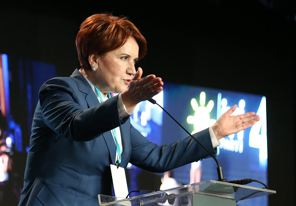 Meral Aksener, la cheffe du parti d'opposition Bon Parti, à Ankara, en Turquie, le 3 août 2019. (Photo by Adem ALTAN / AFP) (Photo : ADEM ALTAN/AFP via Getty Images)