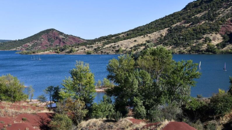 Paysage de garrigue à Clermont l'Herault, au lac artificiel du Salagou, en 2019. (Crédit photo PASCAL GUYOT/AFP via Getty Images)