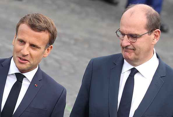 Le Président Emmanuel Macron et le Premier ministre Jean Castex. (Photo : LUDOVIC MARIN/POOL/AFP via Getty Images)