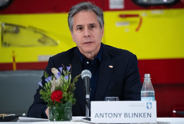 -Le secrétaire d'État américain Antony Blinken, le 20 mai 2021. Photo de Saul LOEB/POOL/AFP via Getty Images.