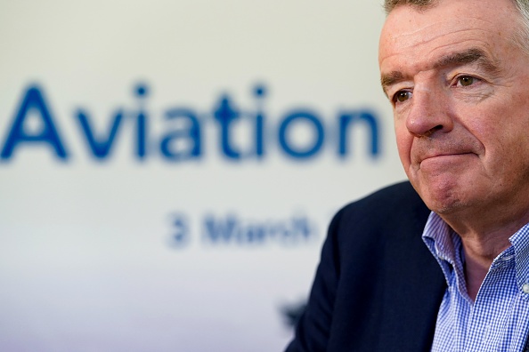 Le PDG de Ryanair, Michael O'Leary, lors d'un entretien avec l'AFP au sommet de l'aviation A4E à Bruxelles, le 3 mars 2020. (Photo : KENZO TRIBOUILLARD/AFP via Getty Images)