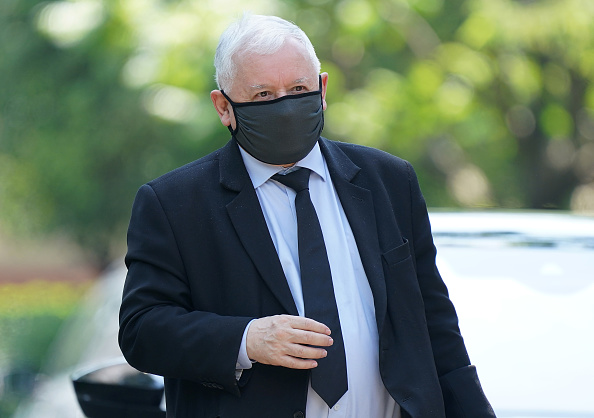 Jaroslaw Kaczynski, chef du parti social- conservateur Droit et Justice (PiS) au pouvoir en Pologne.(Photo : Sean Gallup/Getty Images)