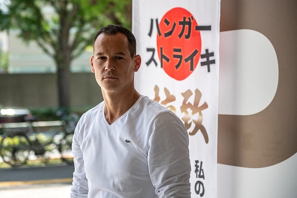  En 2018, les enfants du Français Vincent Fichot ont été enlevés  par leur mère japonaise. Tokyo, le 10 juillet 2021. (Photo : PHILIP FONG/AFP via Getty Images)