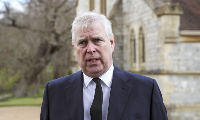 Le prince Andrew, duc d'York, à Windsor, en Angleterre, le 11 avril 2021 (Steve Parsons - WPA Pool/Getty Images)