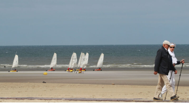 Vue de la plage du Touquet, juin 2020. (Crédit photo Ludovic MARIN / AFP) (Photo by LUDOVIC MARIN/AFP via Getty Images)