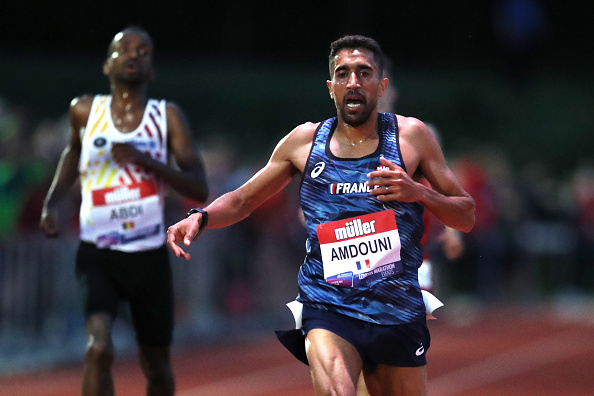 Morhad Amdouni lors d'une épreuve à Birmingham (Royaume-Uni) le 5 juin 2021 (Jan Kruger/Getty Images)