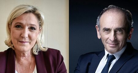 Vidéo : Marine Le Pen et Éric Zemmour échangent une furtive poignée de main au grand oral du Medef