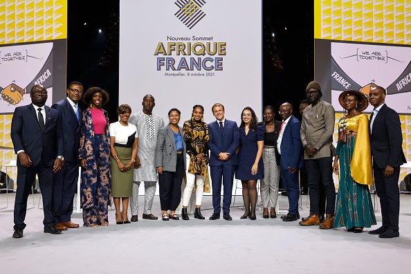 Environ 3000 entrepreneurs, artistes ou sportifs du continent africain à Montpellier, dans le sud de la France, le 8 octobre 2021. Photo Ludovic MARIN / AFP via Getty Images.