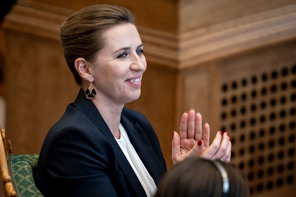 La première ministre du Danemark, Mette Frederiksen, au Parlement danois, lors de la 73e session du Conseil nordique à Copenhague, le 3 novembre 2021.  (Photo : MADS CLAUS RASMUSSEN/Ritzau Scanpix/AFP via Getty Images)