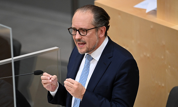 Le chancelier autrichien Alexander Schallenberg. (Photo :  Thomas Kronsteiner/Getty Images)