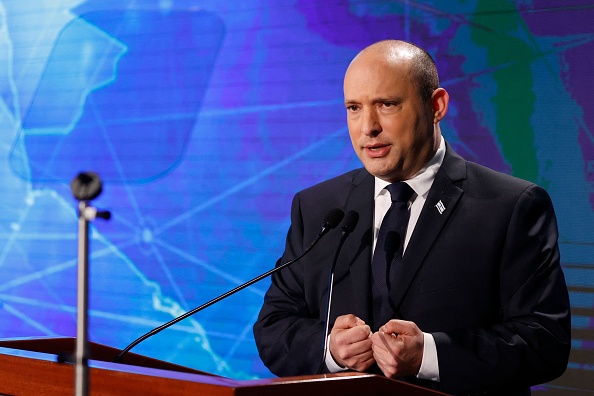 -Le Premier ministre israélien Naftali Bennett demande aux Etats-Unis la "fin immédiate" des négociations sur le programme nucléaire iranien, le 23 novembre 2021. Photo de JACK GUEZ/AFP via Getty Images.