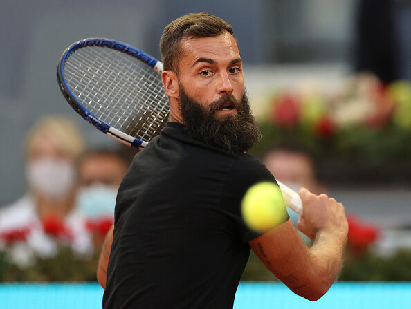 Le Français Benoît Paire de nouveau testé positif au Covid-19. (Photo : Clive Brunskill/Getty Images)