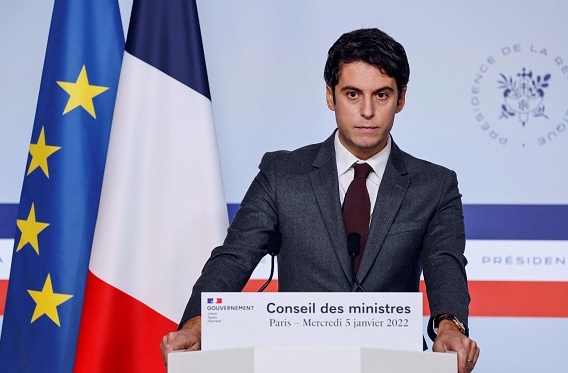 Le porte parole du gouvernement Gabriel Attal. (Photo : LUDOVIC MARIN/AFP via Getty Images)