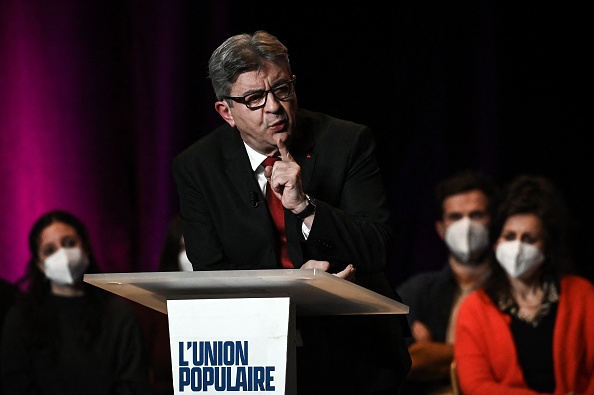 Le leader du parti La France Insoumise (LFI), député et candidat à l'élection présidentielle française de 2022, Jean-Luc Mélenchon (PHILIPPE LOPEZ/AFP via Getty Images)