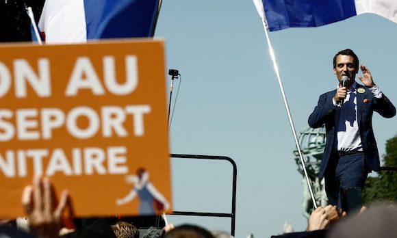  Florian Philippot leader du parti nationaliste "Les Patriotes". (Photo : SAMEER AL-DOUMY/AFP via Getty Images)