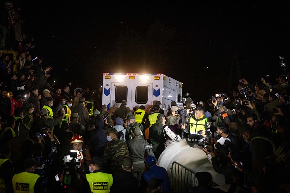 Les équipes de secours marocaines ont trouvé le garçon de cinq ans mort au fond d'un puits le 5 février, fin tragique d'une opération minutieuse de cinq jours qui a bouleversé le pays. (Photo : FADEL SENNA/AFP via Getty Images)