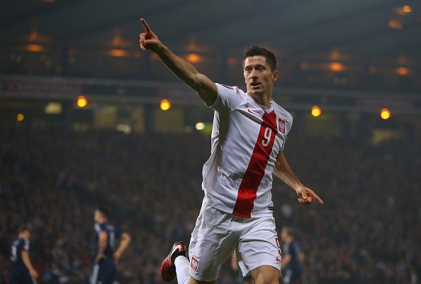 Le capitaine de l'équipe polonaise Robert Lewandowski. 
(Photo Ian MacNicol/Getty Images)