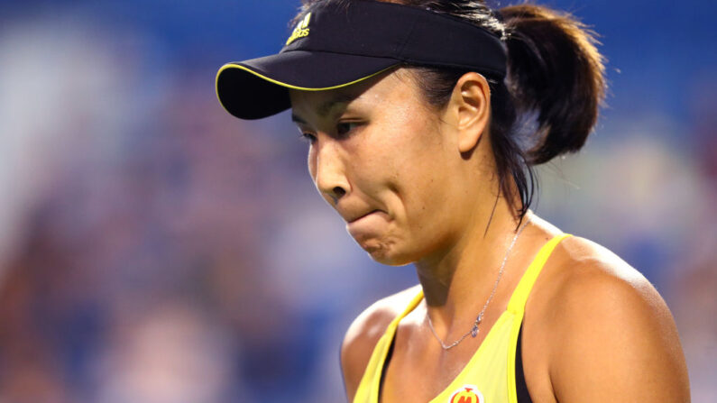 Peng Shuai  lors de la 7e journée du Connecticut Open au Connecticut Tennis Center de Yale, le 24 août 2017 à New Haven, Connecticut. (Photo par Maddie Meyer/Getty Images)