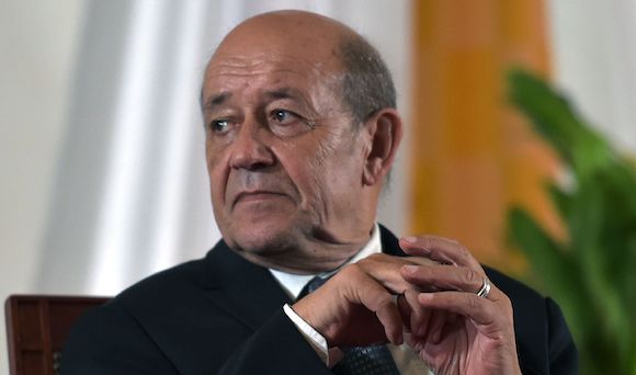 Le ministre des Affaires étrangères Jean-Yves Le Drian.  (Photo : SIA KAMBOU/AFP via Getty Images)